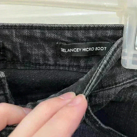 Nine West Delancey micro boot straight leg black denim size 12 - Picture 4 of 7